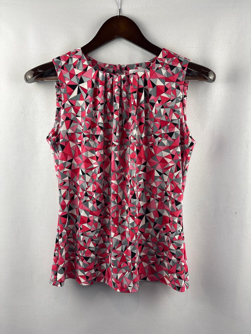Women’s Calvin Klein Small Pink & Gray Patterned Blouse